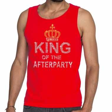 Toppers - rood toppers king of the afterparty glitter tanktop shirt h
