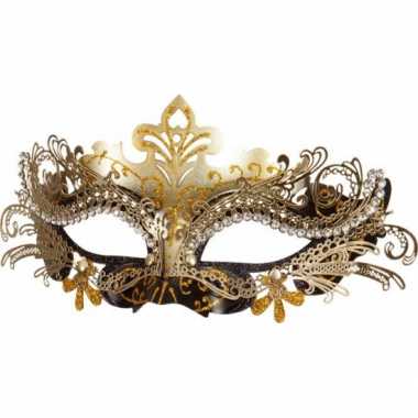 Venetiaans oogmasker zwart/goud