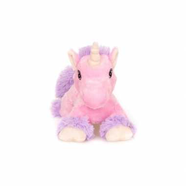 Warme knuffel kruik roze paard mystiek dier 18 cm