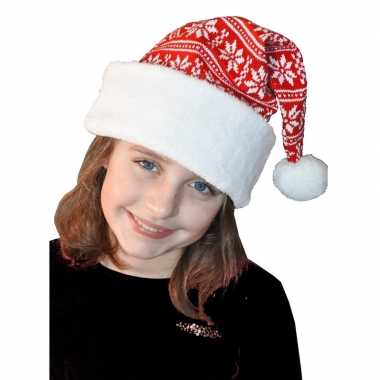 Wit/rode kerstmuts voor kinderen