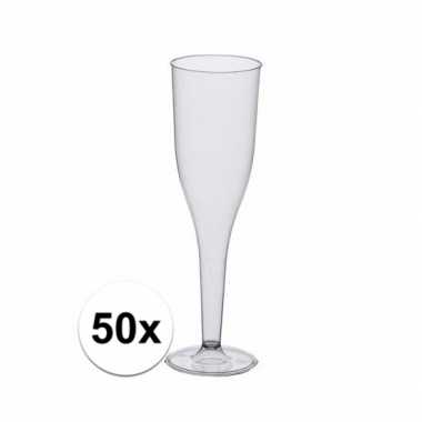 Feestelijke champagne glazen 50 stuks