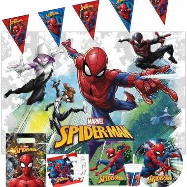 Marvel spiderman kinderfeest tafeldecoratie pakket 2-6 personen