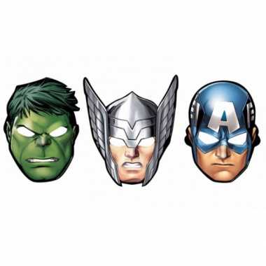 The avengers feest maskers 8 stuks