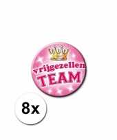 Bruid vrijgezellen feest buttons 8 st