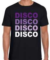 Disco feest t-shirt zwart voor heren 10187347