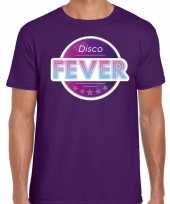 Disco fever feest t-shirt paars voor heren