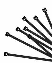 Feest 100x kabelbinders tie wraps zwart 430 x 4 8 mm