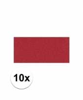 Feest 10x rode crepla plaat met 20 x 30 x 0 2 cm