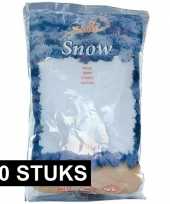 Feest 10x zakken kunst sneeuwvlokken 4 liter