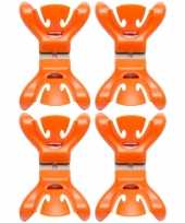 Feest 12x slingers decoratie ophangen slingerklemmen oranje