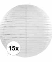 Feest 15x lampionnen van 35 cm in het wit