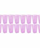 Feest 16x roze plastic waterglazen 170 ml