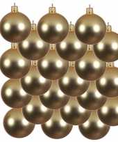 Feest 18x gouden glazen kerstballen 8 cm mat