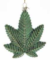 Feest 1x deco hanger figuurtjes wiet cannabis blad 10 cm