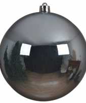 Feest 1x grote lichtblauwe kerstballen 20 cm glans van kunststof