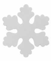 Feest 1x witte decoratie sneeuwvlok van foam 50 cm
