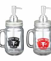 Feest 2x barbecue sausdispensers sausflesjes met pomp 18 cm