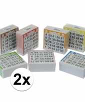 Feest 2x bingo kaarten 1 75 gekleurd