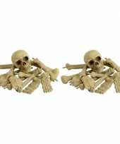 Feest 2x bot en schedel decoratie