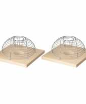 Feest 2x diervriendelijke muizenval kooi 15 cm ongediertebestrijding