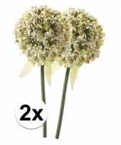 Feest 2x witte sierui kunstbloemen 70 cm