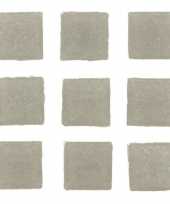 Feest 30 stuks vierkante mozaieksteentjes grijs 2 cm