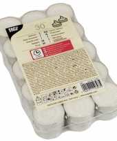 Feest 30x stuks waxinelichtjes theelichten 6 branduren