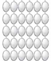 Feest 30x transparante kunststof eieren decoratie 6 cm hobby