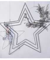 Feest 3x diy stervormige eucalyptus bloemen krans hangers set zwart
