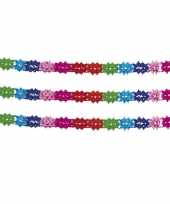 Feest 3x stuks slingers in regenboog kleuren 6 m