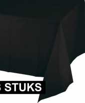 Feest 3x verjaardag tafellaken zwart