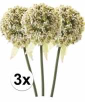 Feest 3x witte sierui kunstbloemen 70 cm