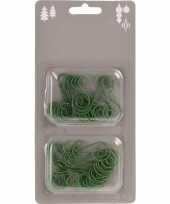 Feest 40x groene kerstbalhaakjes
