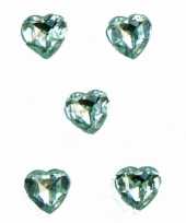 Feest 40x transparante decoratie hartjes diamanten 1 cm