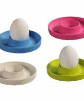 Feest 4x melamine gekleurde eierdopjes 10 x 2 cm