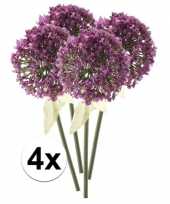 Feest 4x roze paarse sierui kunstbloemen 70 cm