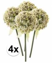 Feest 4x witte sierui kunstbloemen 70 cm