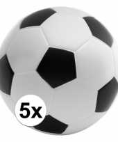Feest 5x anti stressballen voetbal 6 1 cm