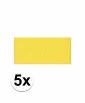 Feest 5x gele crepla plaat met 20 x 30 x 0 2 cm