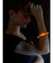 Feest 5x oranje led licht wikkel armband voor volwassenen
