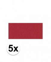 Feest 5x rode crepla plaat met 20 x 30 x 0 2 cm