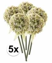 Feest 5x witte sierui kunstbloemen 70 cm