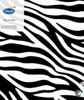 Feest 60x design servetten zebra dieren print zwart wit 33 x 33 cm