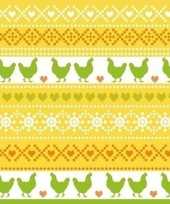 Feest 60x pasen servetten kippen geel oranje groen 33 x 33 cm