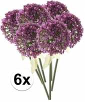 Feest 6x roze paarse sierui kunstbloemen 70 cm