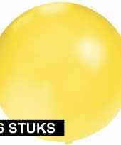 Feest 6x stuks grote ballonnen van 60 cm geel
