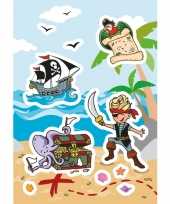 Feest 72x piraten en schatkisten stickers