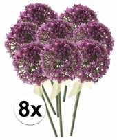 Feest 8x roze paarse sierui kunstbloemen 70 cm