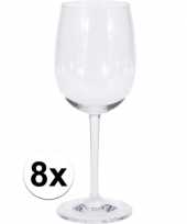 Feest 8x witte wijn glazen 380 ml