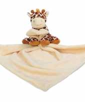 Feest baby speelgoed artikelen giraffe tuttel knuffeldoek knuffelbeest bruin 30 cm